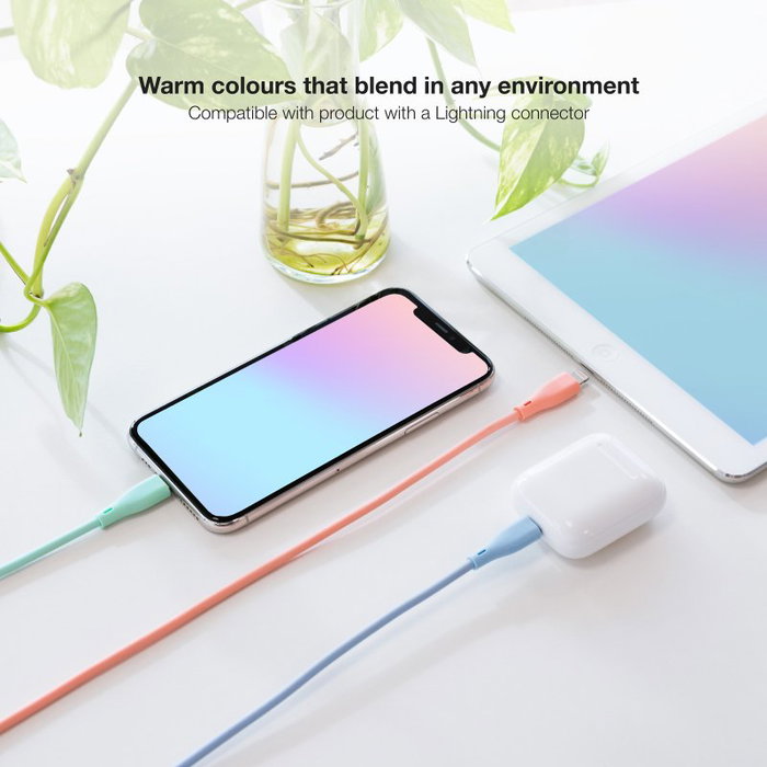 Nanocable Pack de 3 Cables Lightning a USB 2.0, 1 m, Colores Rosa, Azul y Verde